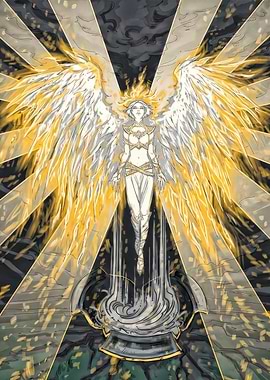 Radiant Angel with Golden Light