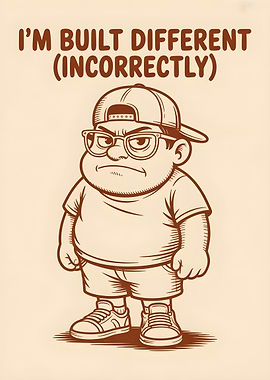 I'm Built Different (Incorrectly) Cartoon