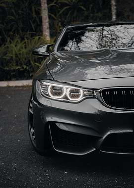 Sleek Gray Car Close-Up
