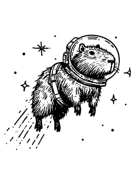 Capybara Astronaut in Space