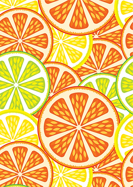 Citrus Fruit Slice Pattern