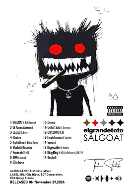 Elgrandetoto SALGOAT Album Cover Art