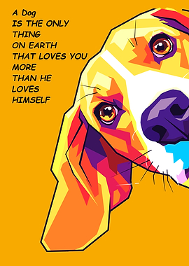 Dog wpap with Quote