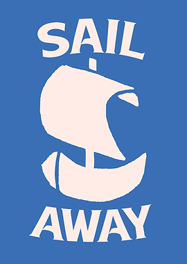 Sail Away Boat Graphic