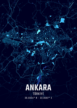 Ankara Midnight City Map
