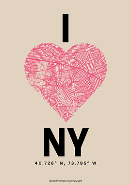 I Love NY New York City Map