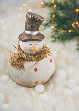 Festive Snowman Decoration with Lights