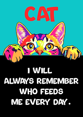 Cat Art with Funny Quote