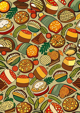 Food Pattern Illustration