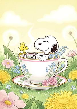 Snoopy and Woodstock Tea Party