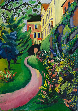 Expressionist Garden Path Painting