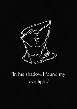 Minimalist Sculpture Line Art with Quote