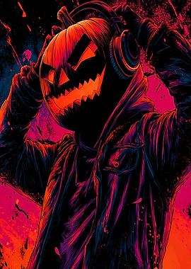 Pumpkin Head DJ