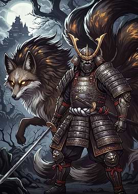 Samurai Warrior Nine-Tailed Fox