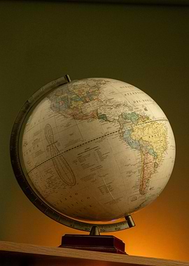 Vintage Globe of the World