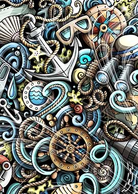 Nautical Doodle Art