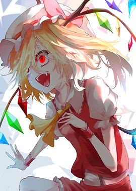 Anime Girl with Red Eyes