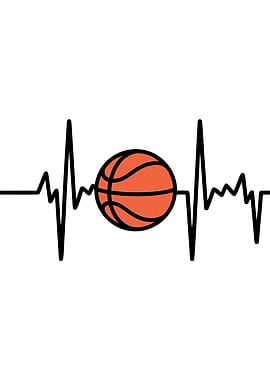 My Heart Beats For Basketball Funny