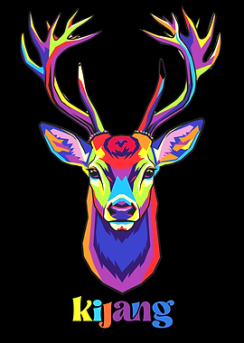 Deer Head Pop Art Illustration