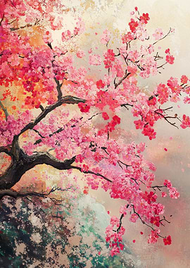 Cherry Blossom Tree Painting