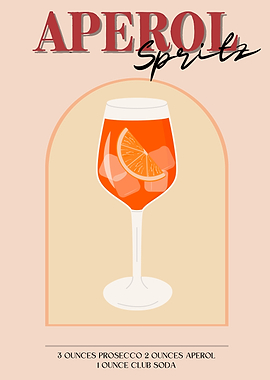 Aperol Spritz Cocktail Recipe Illustration