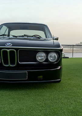 Classic Black BMW Front View