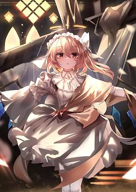 Anime Girl in Angelic Dress