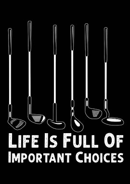 Golf Clubs Choices Graphic