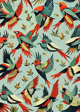 Colorful Birds Pattern