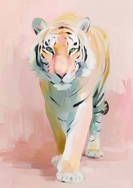 Pastel Tiger Painting