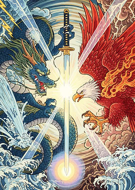 Dragon Eagle Confrontation Sword