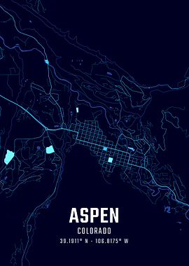 Aspen Midnight City Map
