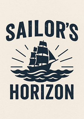 Sailor's Horizon Nautical Graphic