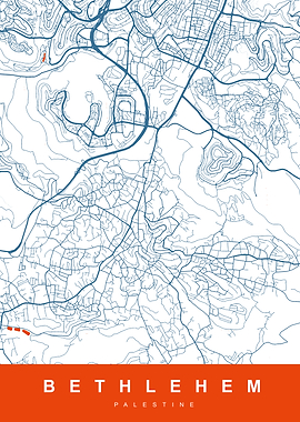 Bethlehem, Palestine City Map
