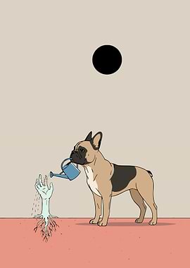 Dog Watering Hand Plant Weirdcore