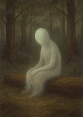Ethereal Figure in Forest