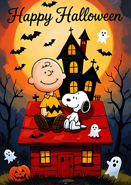 Happy Halloween with Charlie Brown and Snoopy