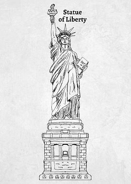 Sketch of the Statue of Liberty