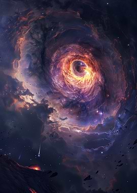 Cosmic Black Hole Digital Art