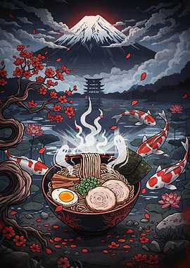 Ramen Bowl Mount Fuji
