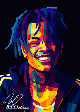 XXXTentacion Colorful Portrait