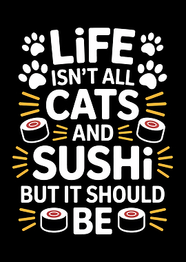 Life, Cats, and Sushi Graphic