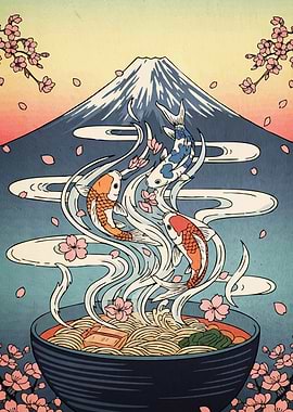 Koi Fish Ramen Mount Fuji