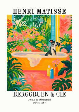 Henri Matisse Dog in Bathtub Art