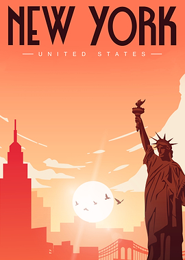 New York City Travel Poster
