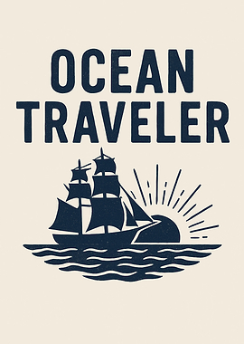 Ocean Traveler Ship Graphic