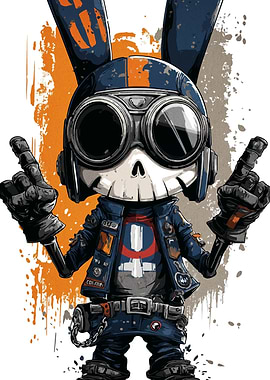 Steampunk Rabbit Character Illustration