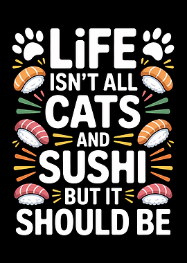 Life, Cats, and Sushi Graphic
