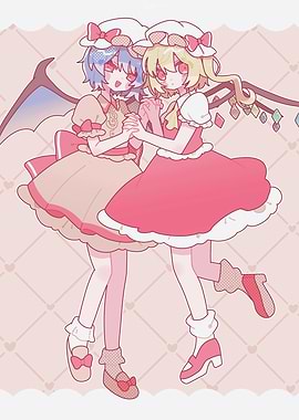 Two Anime Girls Holding Hands