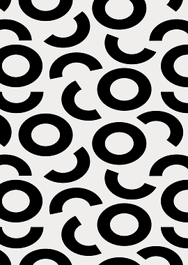Black and White Geometric Pattern